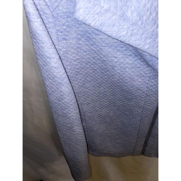 Chicos Quilted Jacket Women’s Size 2 U.S. Large Blue Zip Front Long Sleeve - Picture 6 of 12
